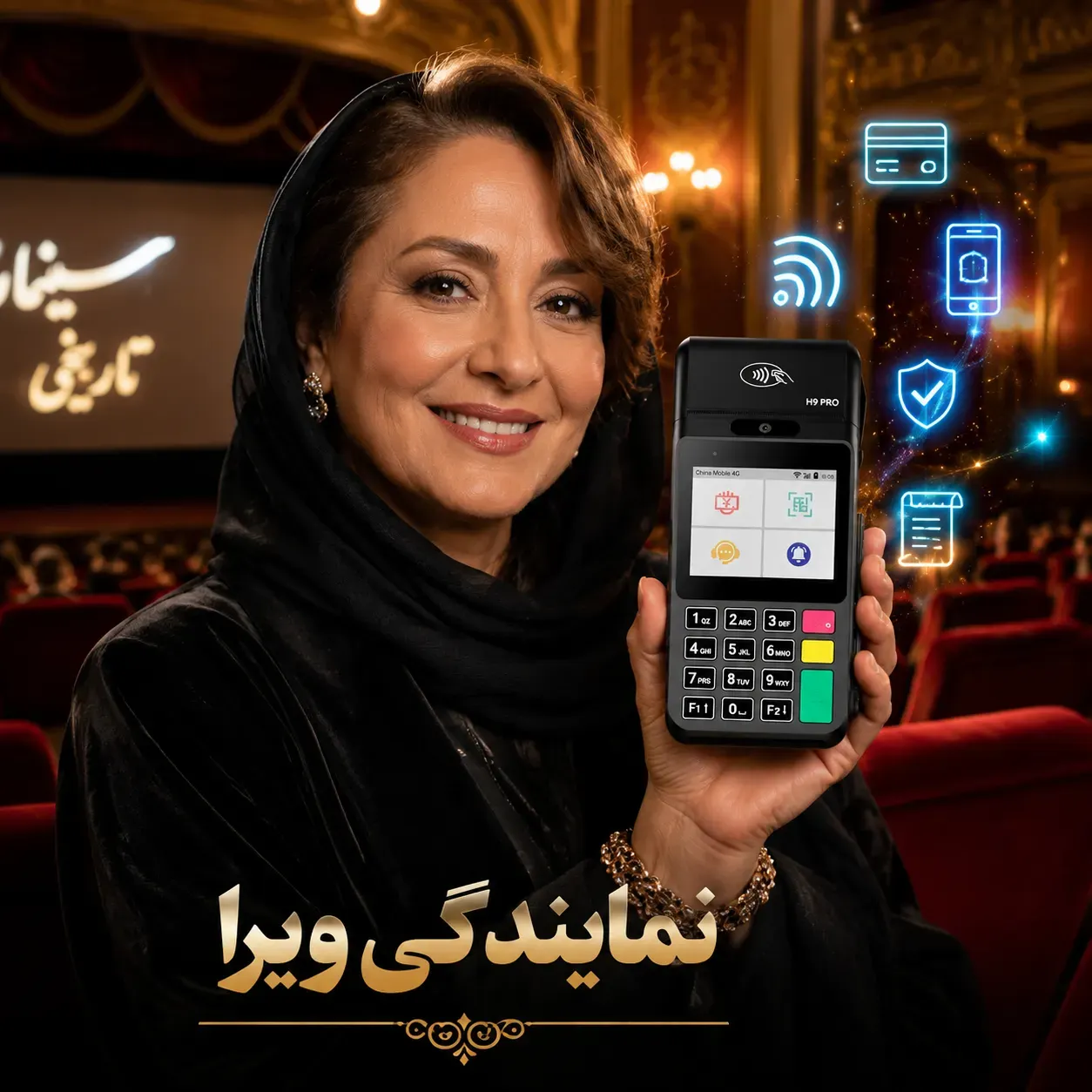 کارتخوان ارزان سیار فورجی4G مدل اچ ۹پرو/pro H9 /آکبند همراه با گارانتی / وای فای دار تاچ / با گارانتی معتبر